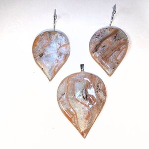 Elegant Brown and Silver Jewelry Set